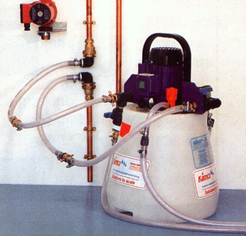 Central heating powerflushing equipment