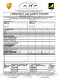 A gas safety check certificate